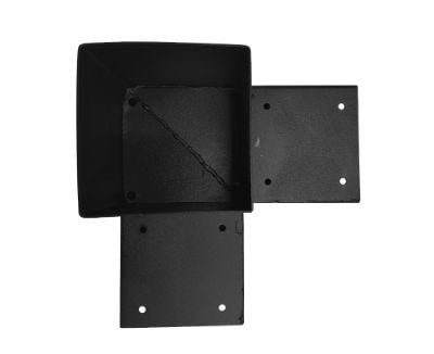 Dubbele hoekverbinder 151x151 mm zwart - 2 mm staal