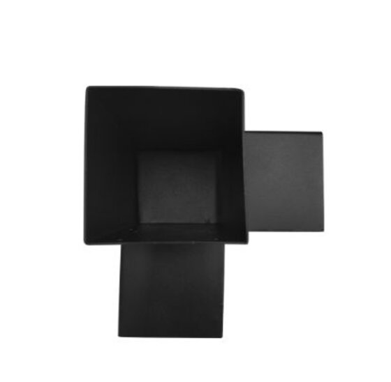 Dubbele hoekverbinder 151x151 mm zwart - 2 mm staal