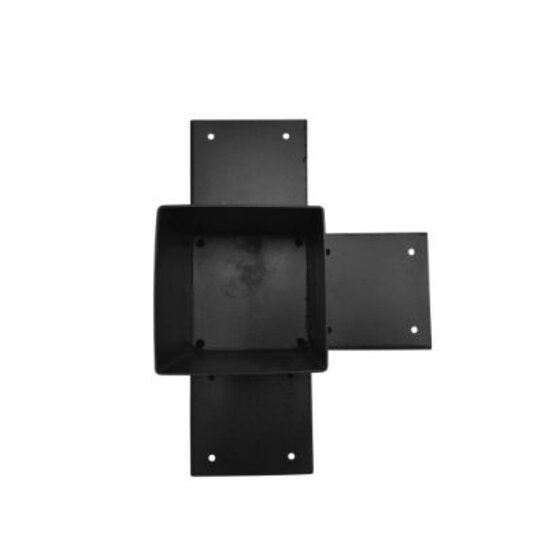 Dubbel T-verlengstuk 151x151 mm Zwart - 2 mm