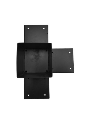 Dubbel T-verlengstuk 151x151 mm Zwart - 2 mm