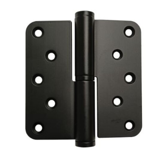 Scharnier RVS zwart 100x100x3 mm - links