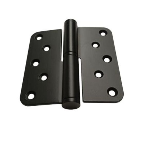 Scharnier RVS zwart 100x100x3 mm - links
