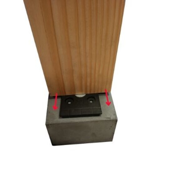 Cobblit koppelstuk 130x130 mm betonpoer M16 met set