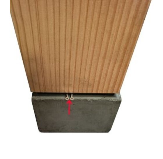 Cobblit koppelstuk 130x130 mm betonpoer M16 met set