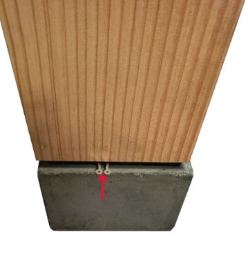 Cobblit koppelstuk 130x130 mm betonpoer M16 met set