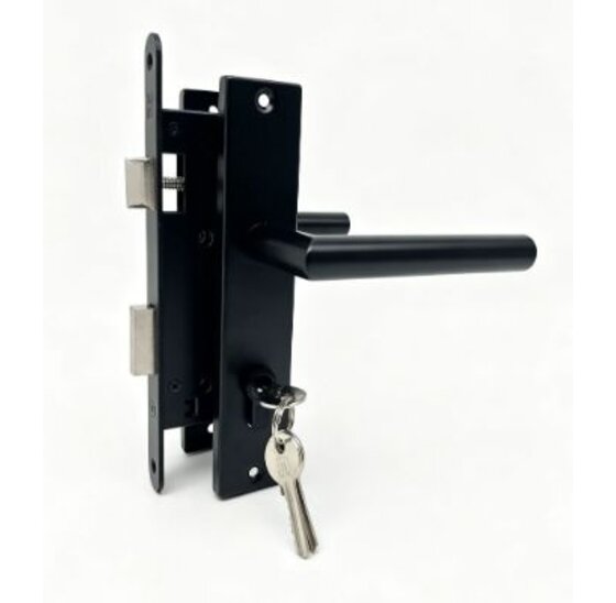 Slotenset Tuindeur RVS Zwart PC72 met Cilinder 40/40