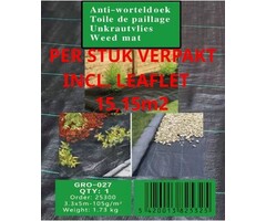 Worteldoek 3,30x5 m - 105 g/m² zwart/groen