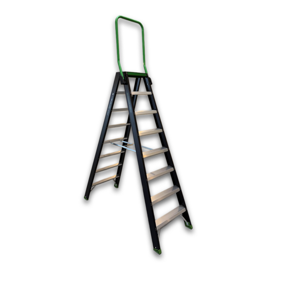 RIX RIX Professional Stair Dubbele Trap 2x8 met Inklapbare Beugel