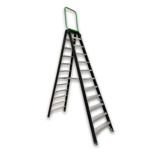 RIX RIX Professional Stair Dubbele Trap 2x12 met Inklapbare Beugel