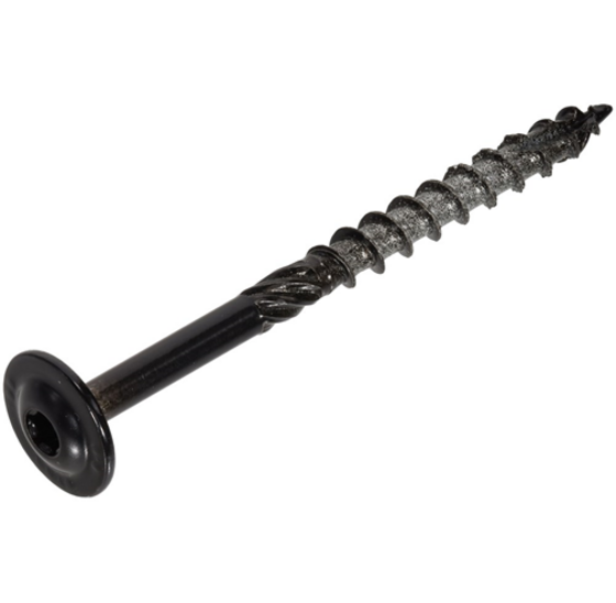 Zwarte RVS schroeven 4 x 40 mm met sluitring voor tuinmatten – 20 stuks