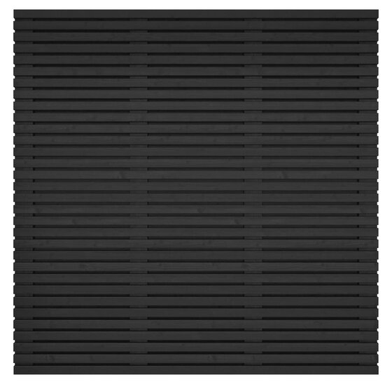 Grenen Lattenscherm – Geschaafd – Zwart – 180x180