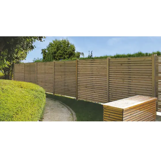 Tuinscherm Strada – Geschaafd Grenen – 180x180 cm