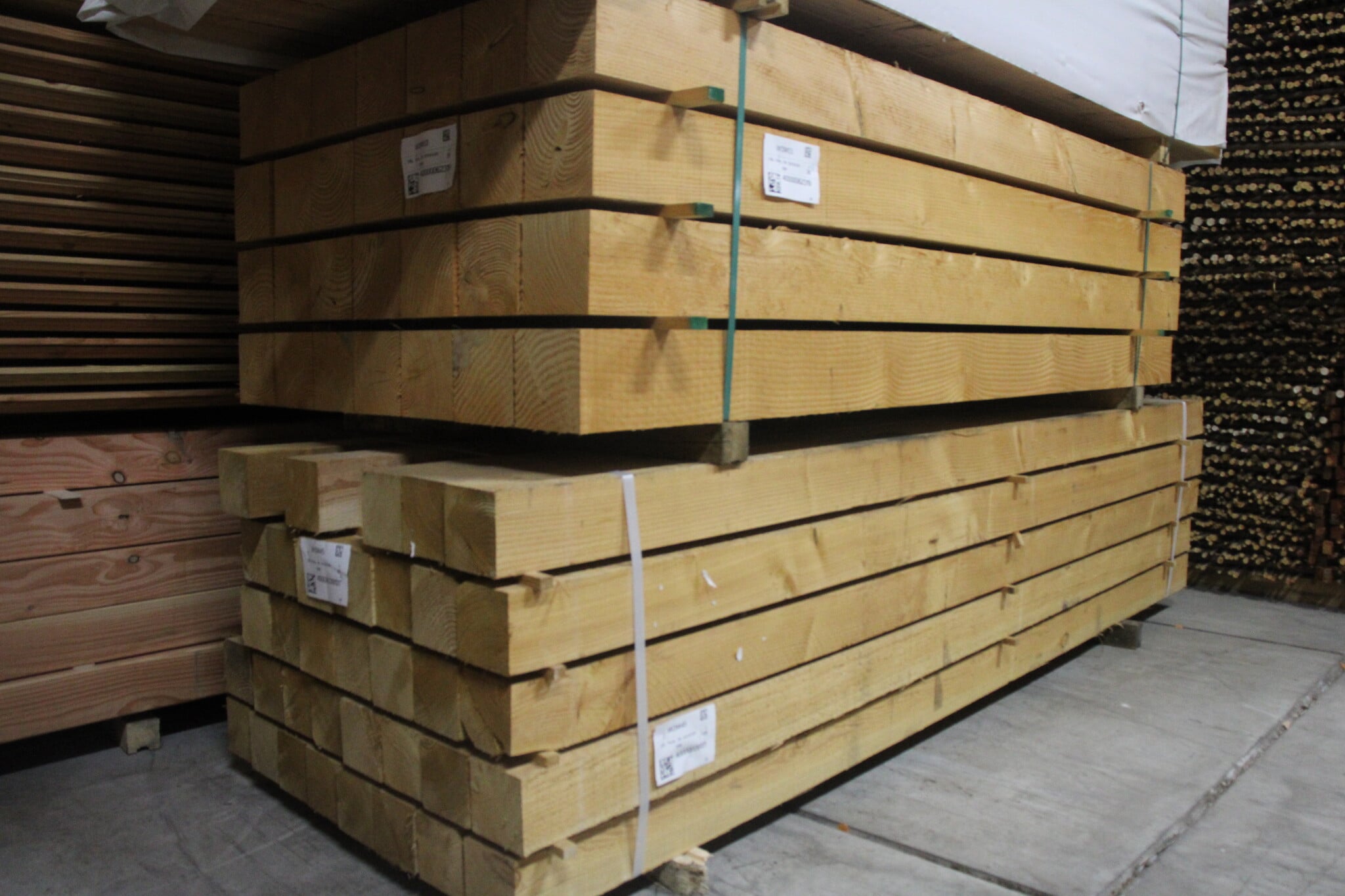 Eiken paal bezaagd 15x15x300 cm