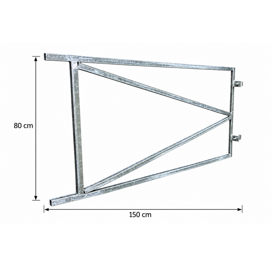 Poortframe Verzinkt 80x150 cm met Verstelbare Ophangpunten