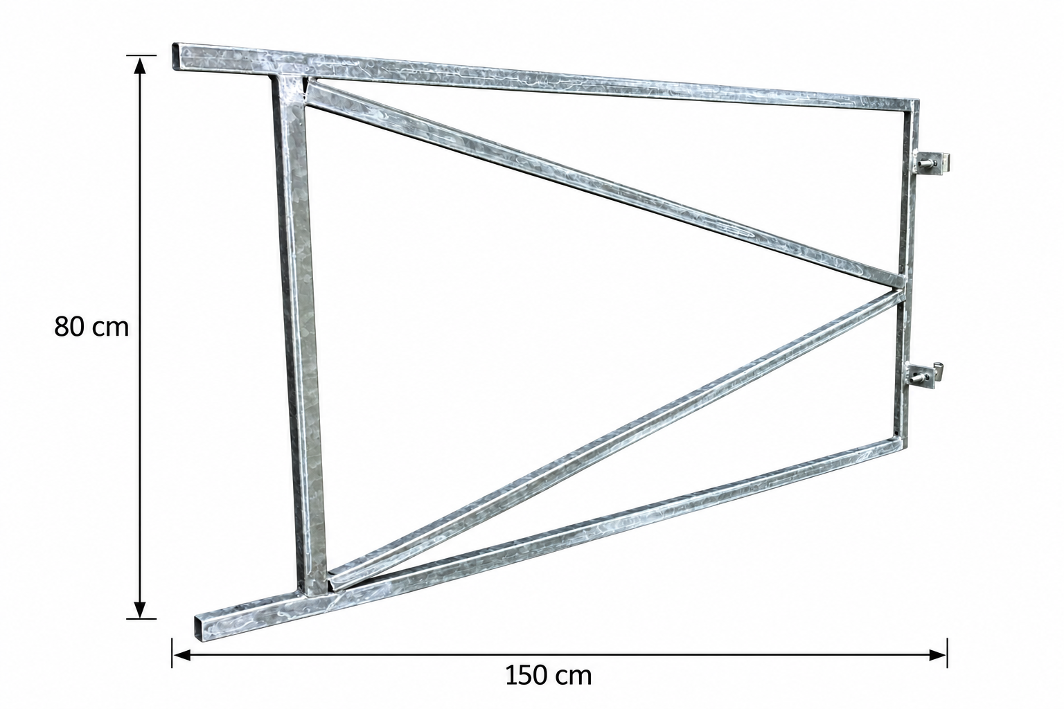 Poortframe Verzinkt 80x150 cm met Verstelbare Ophangpunten