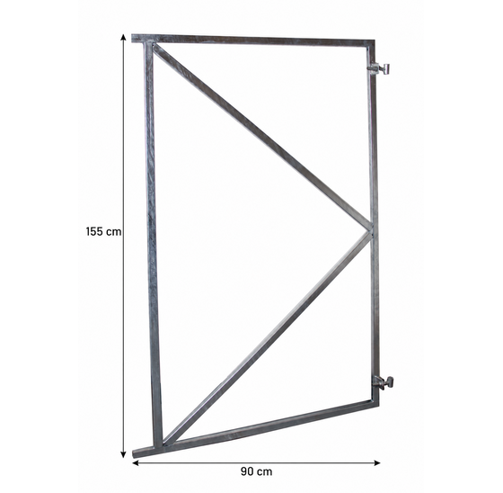Poortframe Verzinkt 155x90 cm met Verstelbare Ophangpunten