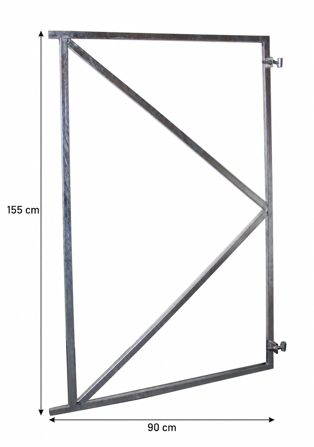 Poortframe Verzinkt 155x90 cm met Verstelbare Ophangpunten