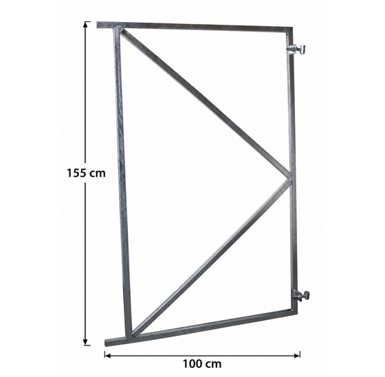 Poortframe Verzinkt 155x100 cm met Verstelbare Ophangpunten