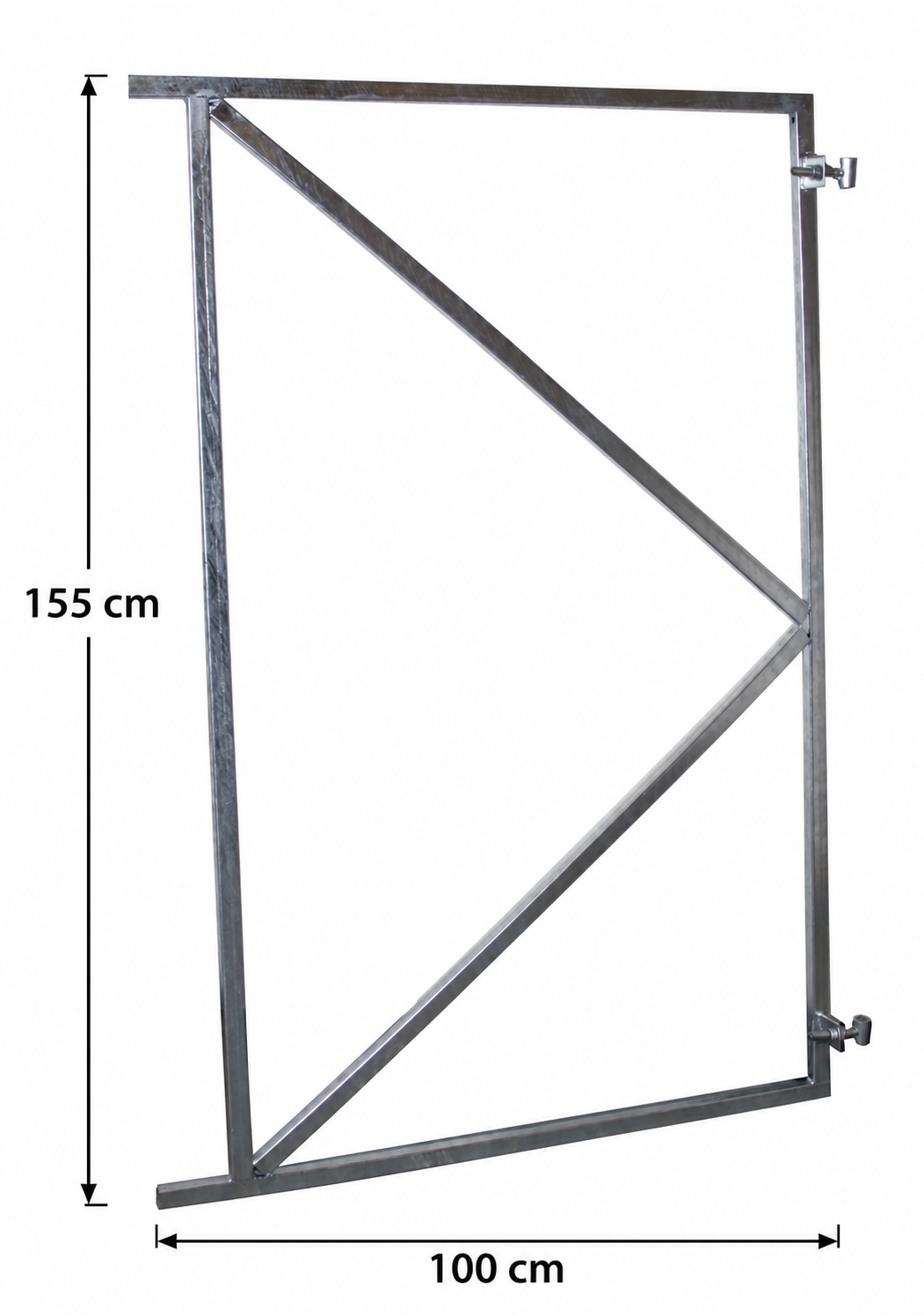Poortframe Verzinkt 155x100 cm met Verstelbare Ophangpunten