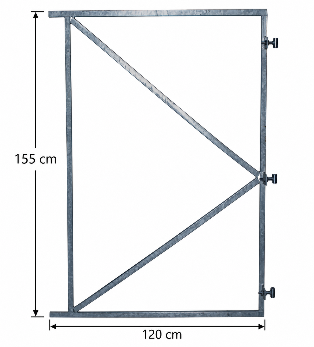 Poortframe Verzinkt 155x120 cm met 3 Verstelbare Ophangpunten