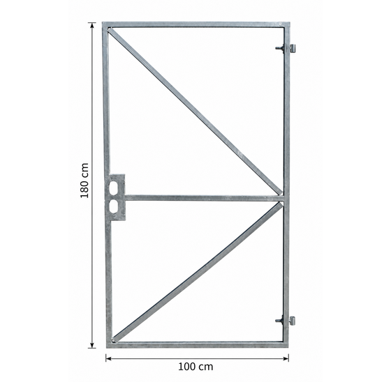 Poortframe met Slotkast Verstelbaar 180x100 cm Verzinkt