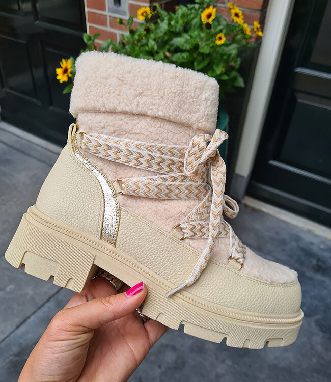 Winterboots Teddy Beige