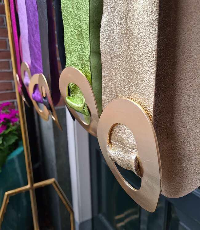 Riemen Brede Band Goud Gesp Shimmer