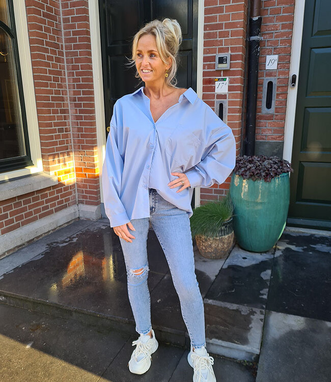 Oversized Blouse California Blauw