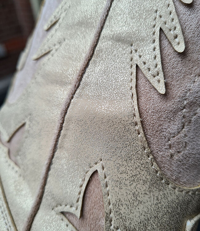 Cowboy Boots Shimmer Beige/Gold