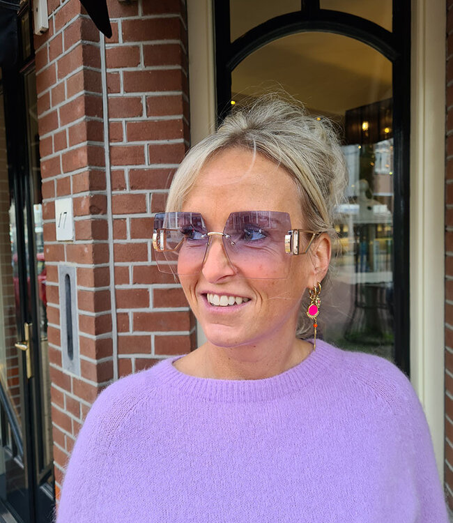 Zonnebril Vierkant Roze/Paars