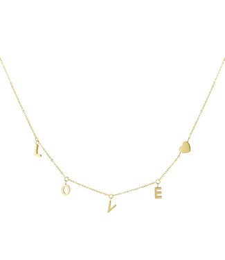 Ketting Love Hartje Goud