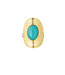 Ring Gold Boho Ovaal Steen Turquoise