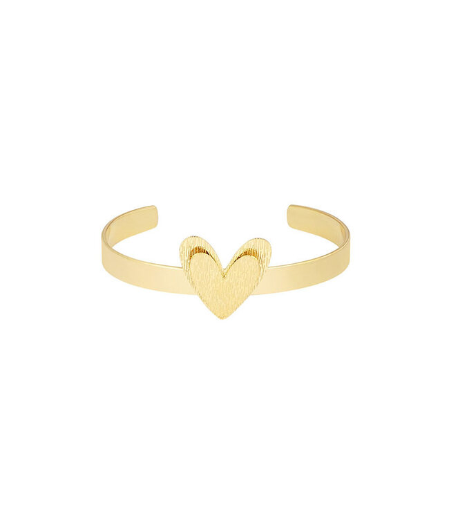 Slavenarmband Gold Dubbel Hart