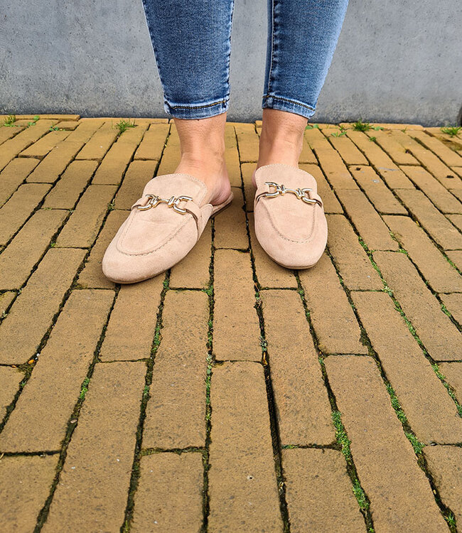 Loafer/Slipper Suedelook beige