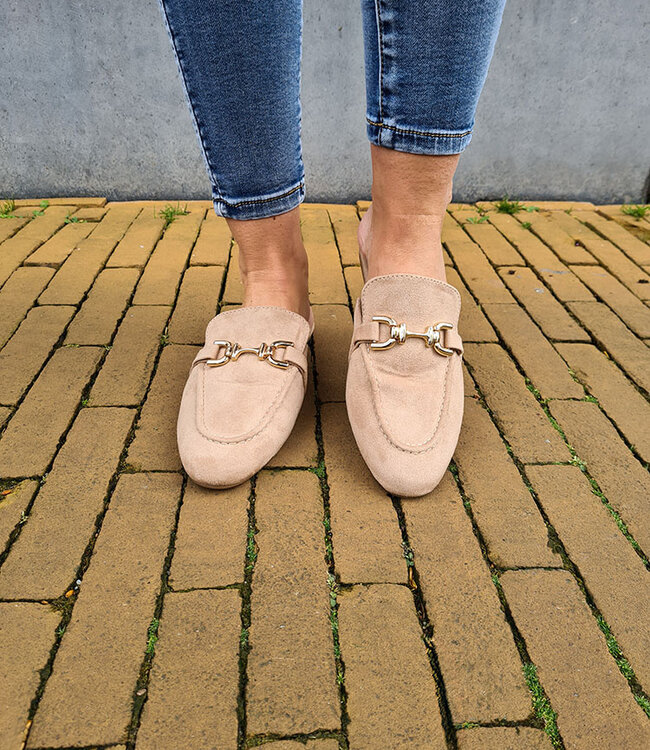 Loafer/Slipper Suedelook beige
