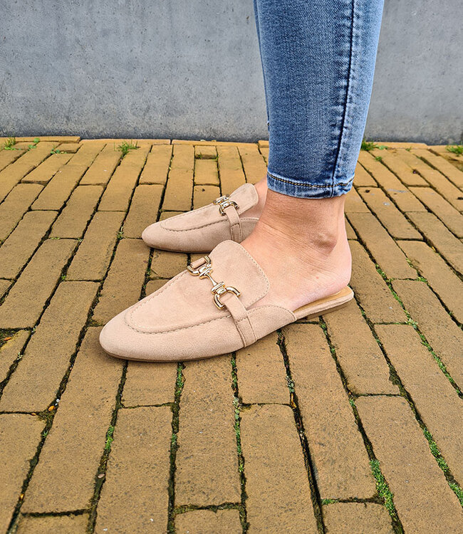 Loafer/Slipper Suedelook beige