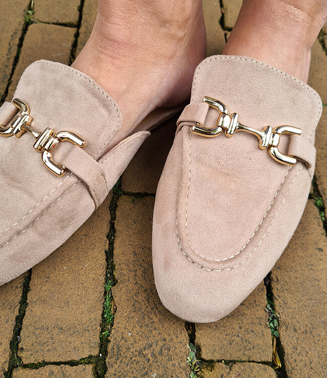 Loafer/Slipper Suedelook beige