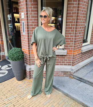 Oversized 2-delig Comfyset Armygroen