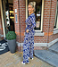 Traveller Jumpsuit Print Blauw/Crème