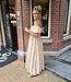 Dress Pofmouw Gesmokt Beige