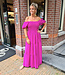 Dress Pofmouw Gesmokt Magenta