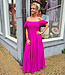 Dress Pofmouw Gesmokt Magenta