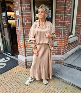 Silky Bomber Doorgestikt Brons