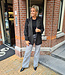 Blazer Met Broderie Mouwen Zwart