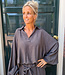 Ballonmouw Blouse met Kraag Grijs