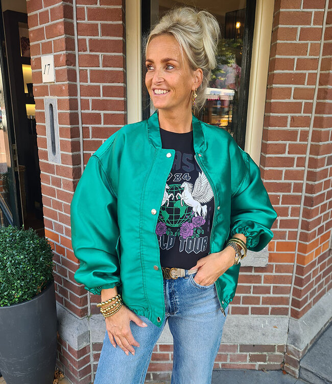 Azzurro Luxe Bomber Groen