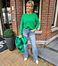 Azzurro Super Soft Knit Trui Groen