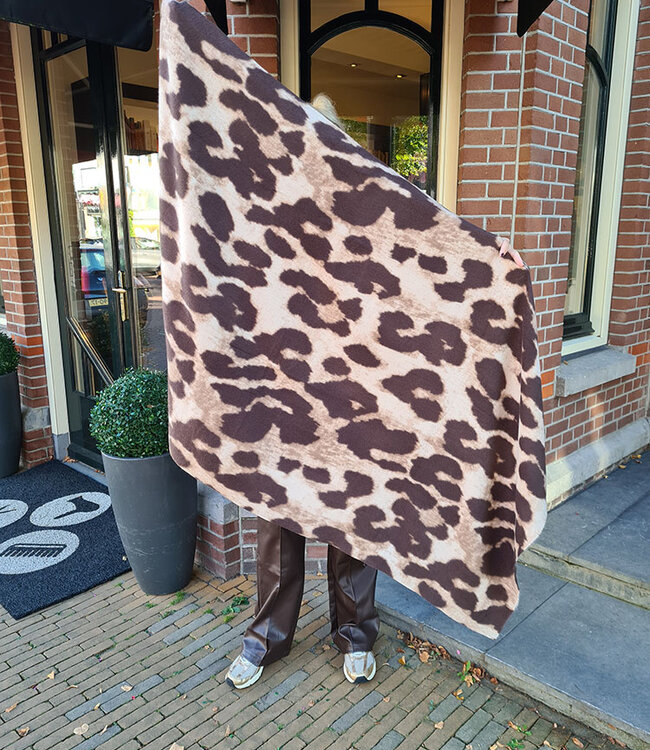 Shawl Grove Leo Print Bruintinten