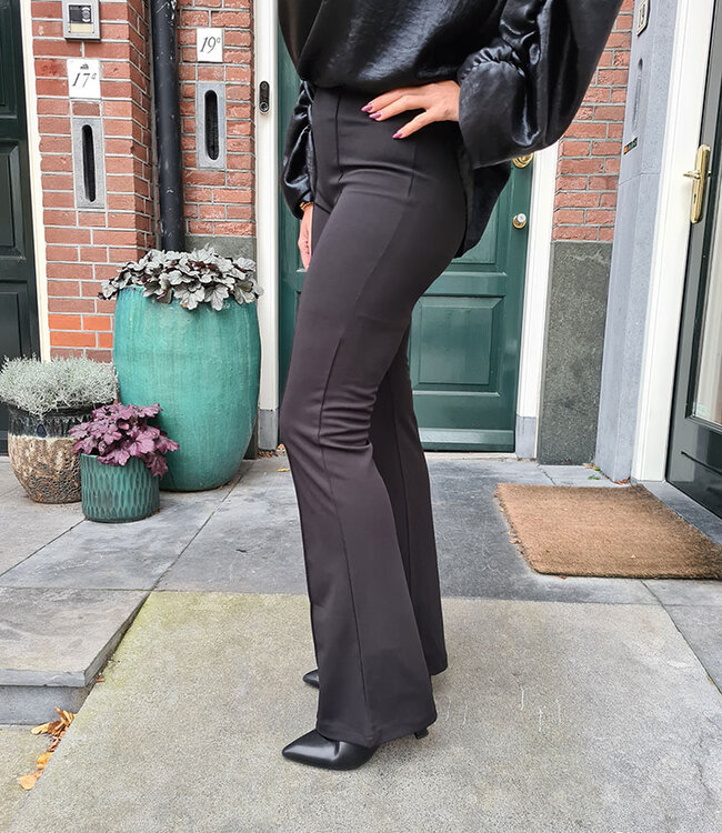 Stretchie Flared Pantalon Zwart