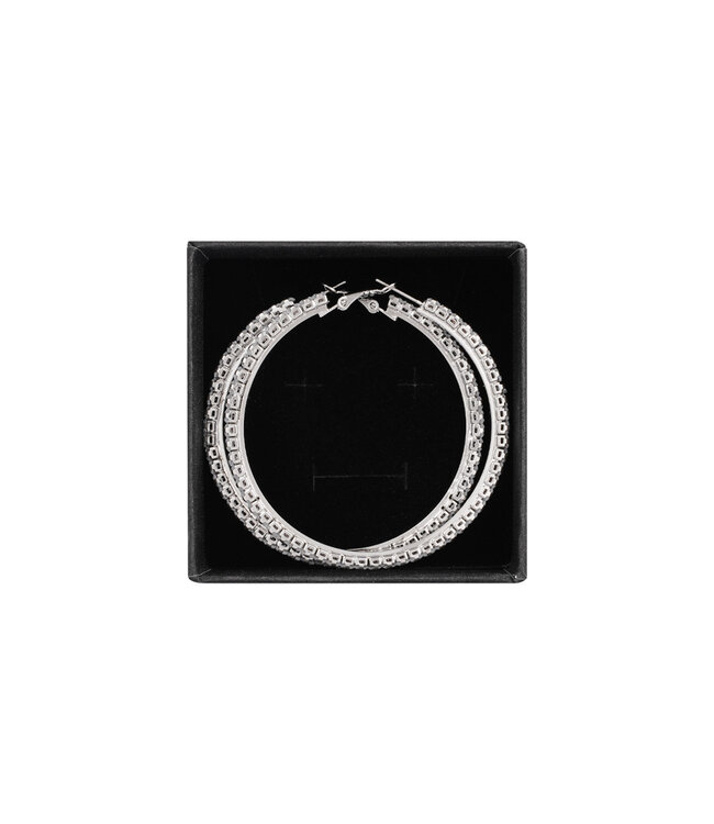 Oorbellen Hoops Sparkle Zilver